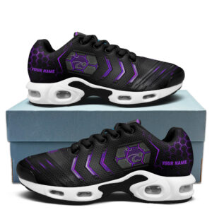 Kansas State Personalized Name Team Colors Arrow Line Beehive Pattern Air Max Shoes Air Cushion Sneakers