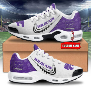 Kansas State Wildcats Personalized Name Team Logo Mix Colors Stitch Line Air Max Shoes Air Cushion Sneakers
