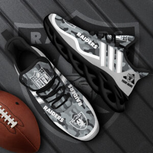 Las Vegas Raiders Black Max Soul Shoes 2025 Versions Custom Name 430
