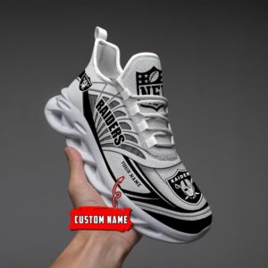 Las Vegas Raiders Black Max Soul Shoes 2025 Versions Custom Name 637