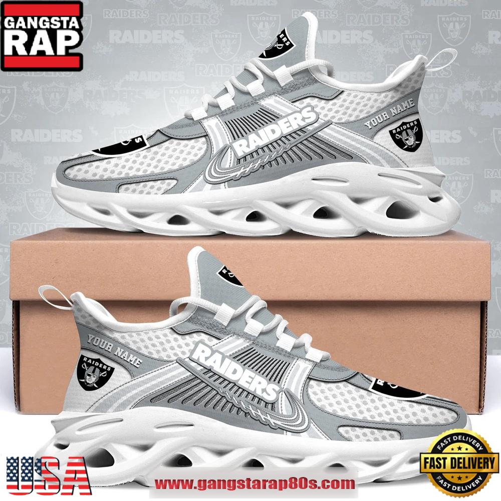 Las Vegas Raiders Custom Name Clunky Sneaker Max Soul Shoes 1 Las Vegas Raiders Custom Name Clunky Sneaker Max Soul Shoes