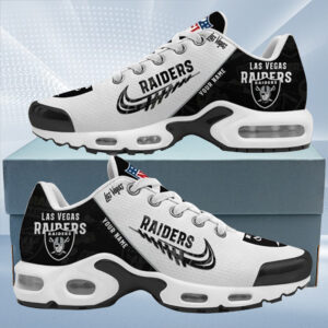 Las Vegas Raiders Personalized Name Team Mix Colors Wing Logo Air Max Shoes Air Cushion Sneakers