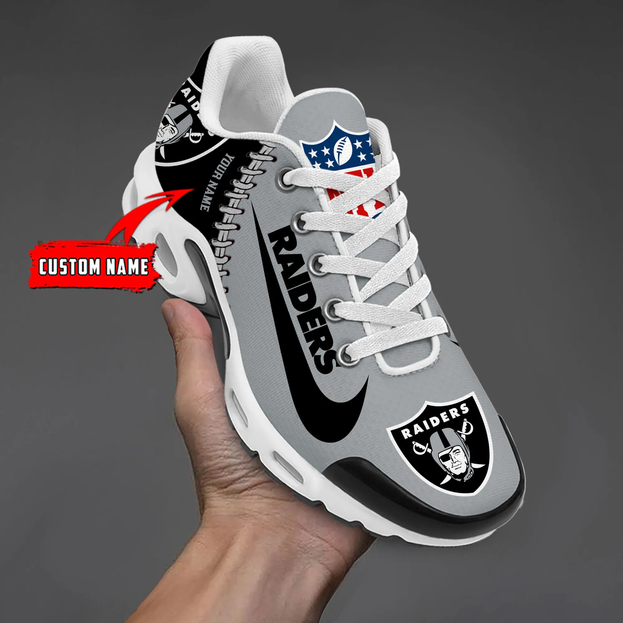 Las Vegas Raiders Sport Team Air Max Shoes Air Cushion Sneakers 967dv-5712 1 Las Vegas Raiders Sport Team Air Max Shoes Air Cushion Sneakers 967dv-5712