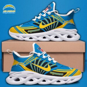 Los Angeles Chargers Black Max Soul Shoes 2025 Versions Custom Name 898