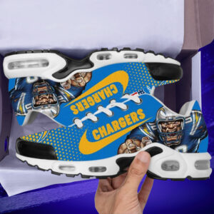 Los Angeles Chargers Dot Pattern Custom Name Air Max Shoes Air Cushion Sneakers