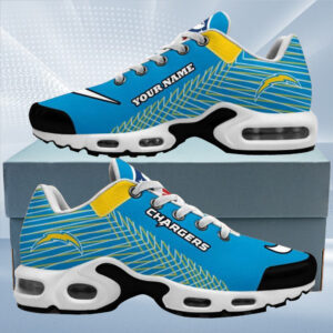 Los Angeles Chargers Logo Custom Name Air Max Shoes Air Cushion Sneakers
