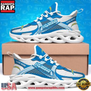 Los Angeles Chargers Custom Name Clunky Sneaker Max Soul Shoes