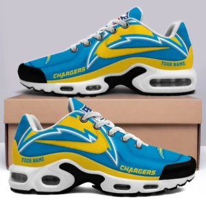 Los Angeles Chargers Personalized Name Team Mix Colors V1 Shoes Air Cushion Sneakers