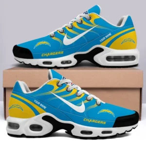 Los Angeles Chargers Personalized Name Team Mix Colors V3 Shoes Air Cushion Sneakers