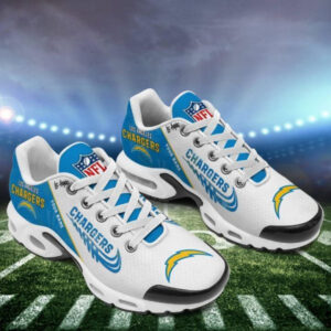 Los Angeles Chargers Personalized Name Team Mix Colors Wing Logo Air Max Shoes Air Cushion Sneakers