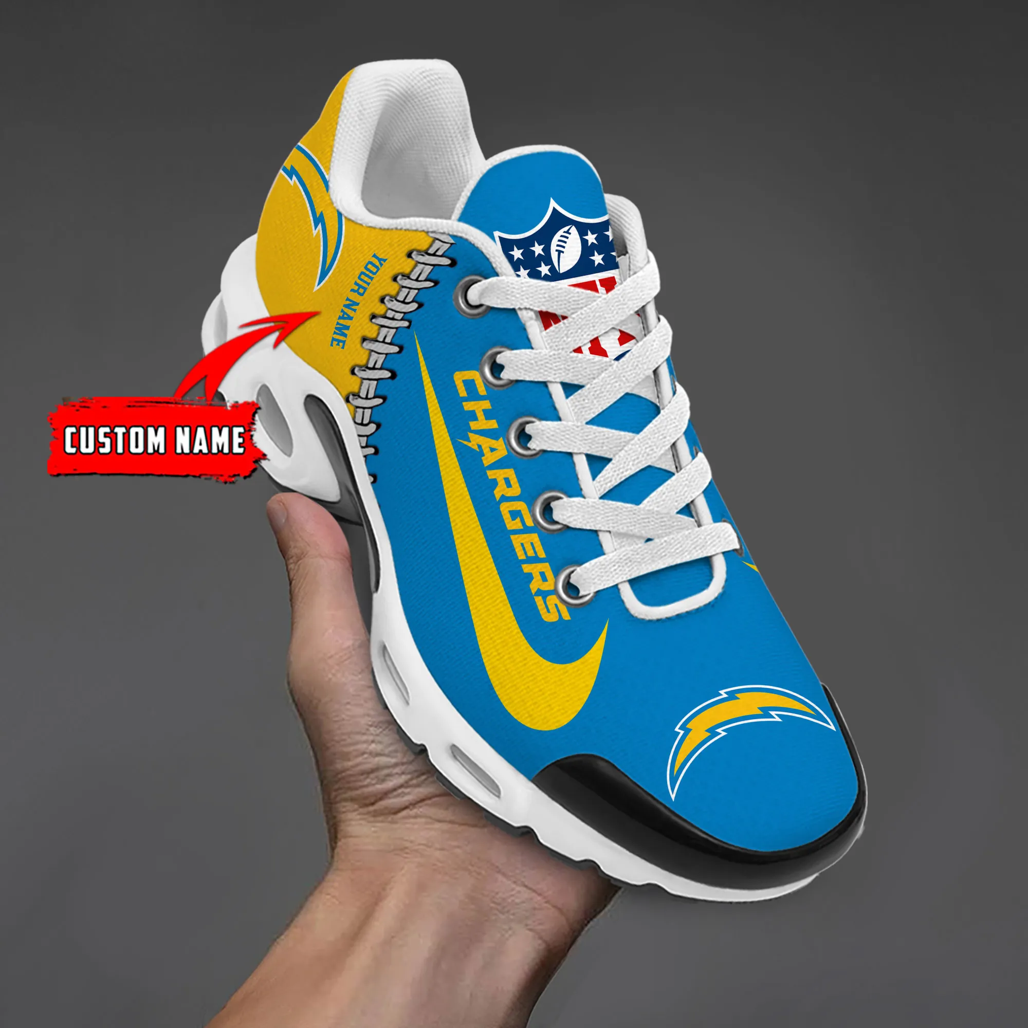 Los Angeles Chargers Sport Team Air Max Shoes Air Cushion Sneakers 155ov-7905 1 Los Angeles Chargers Sport Team Air Max Shoes Air Cushion Sneakers 155ov-7905