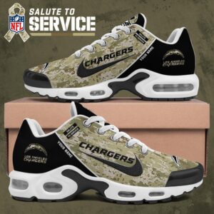 Los Angeles Chargers Shoes 2025 Version Custom Name, Camouflage Shoes Ph586