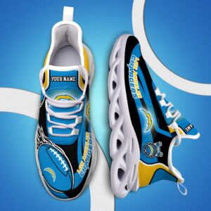 Los Angeles Chargers White C Sneakers 2025 Version Personalized Your Name 090