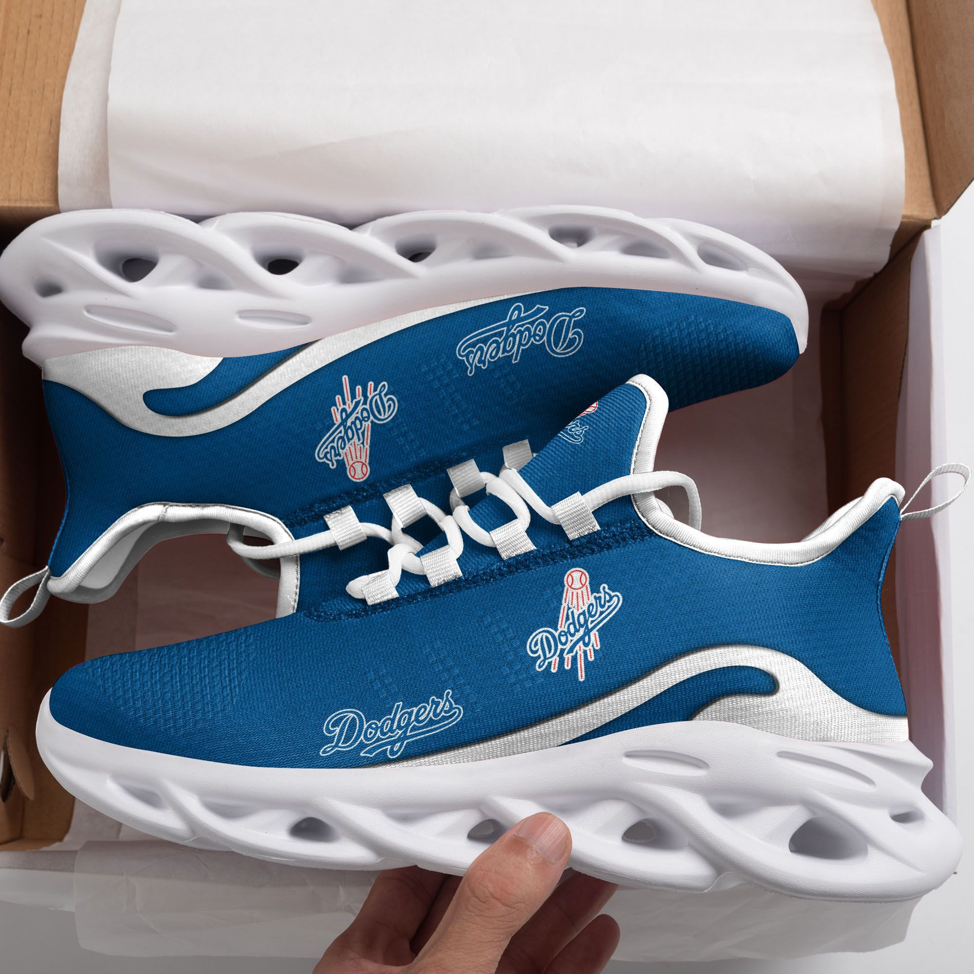 Los Angeles Dodgers D Printed Max Soul Clunky Sneaker Shoes 1 Los Angeles Dodgers D Printed Max Soul Clunky Sneaker Shoes