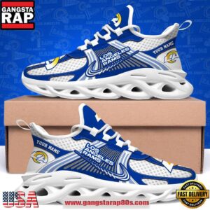 Los Angeles Rams Custom Name Clunky Sneaker Max Soul Shoes