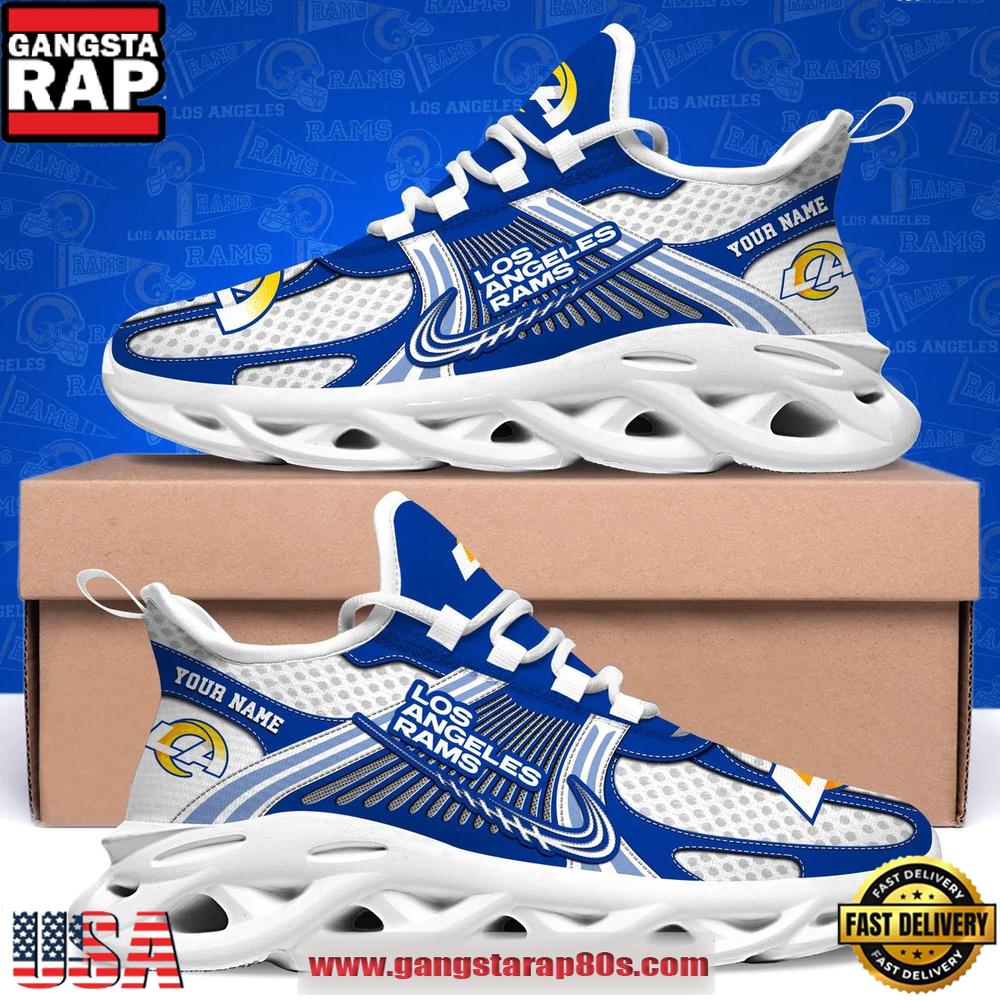 Los Angeles Rams Custom Name Clunky Sneaker Max Soul Shoes 1 Los Angeles Rams Custom Name Clunky Sneaker Max Soul Shoes