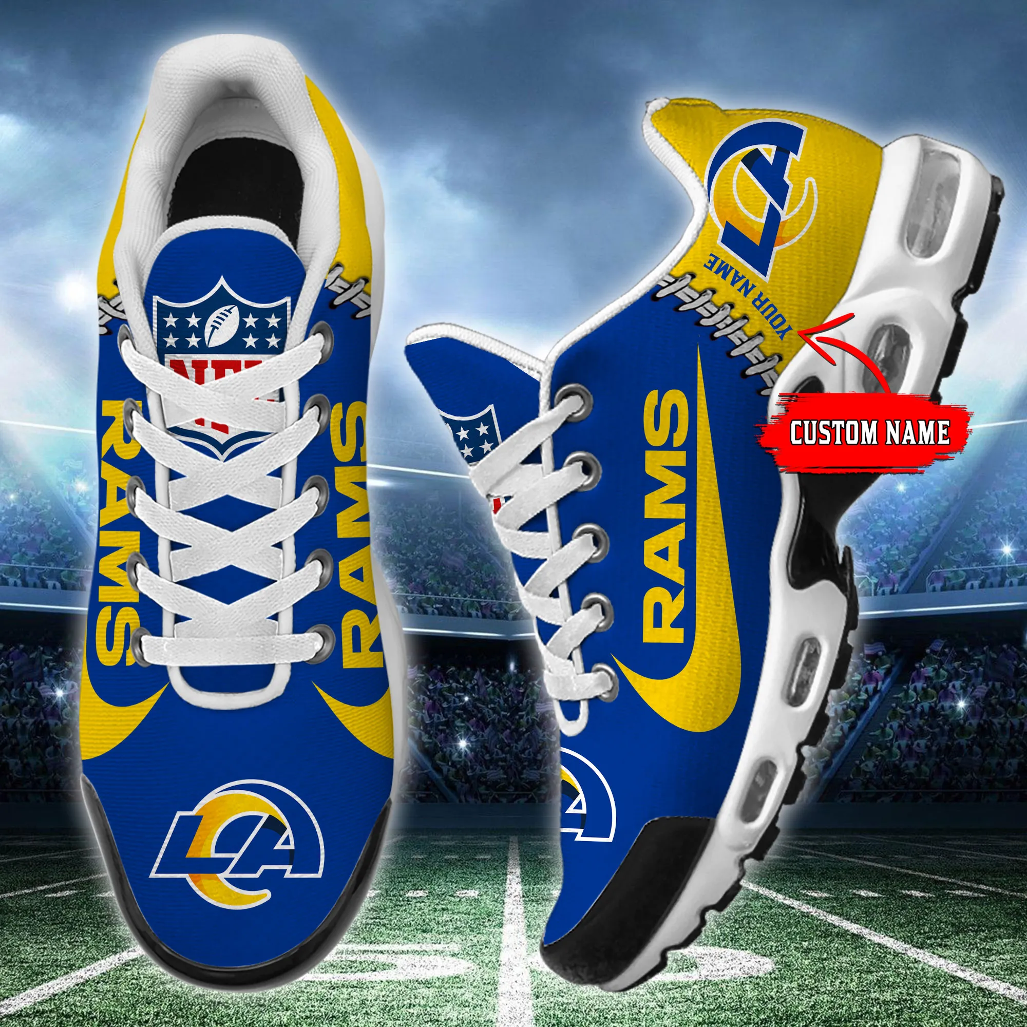 Los Angeles Rams Sport Team Air Max Shoes Air Cushion Sneakers 308gv-3934 1 Los Angeles Rams Sport Team Air Max Shoes Air Cushion Sneakers 308gv-3934
