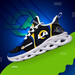 Los Angeles Rams White C Sneakers 2025 Version Personalized Your Name 432