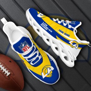 Los Angeles Rams White Max Soul Shoes 2025 Versions Custom Your Name, Sports Gift For Fan, Sport Gifts Ph410