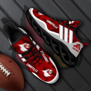 Louisville Cardinals Black Max Soul Shoes 2025 Versions Custom Name 466