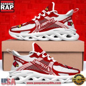 Louisville Cardinals Custom Name Clunky Sneaker Max Soul Shoes