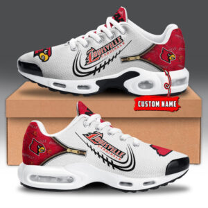 Louisville Cardinals Personalized Name Team Logo Mix Colors Zipped Line Shoes Air Cushion Sneakers