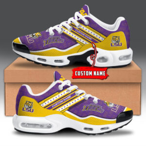 Lsu Tigers Personalized Name Team Logo Mix Colors Star Line Shoes Air Cushion Sneakers