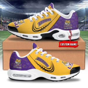Lsu Tigers Personalized Name Team Logo Mix Colors Stitch Line Air Max Shoes Air Cushion Sneakers