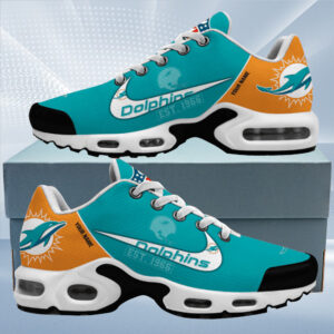 Miami Dolphins Est. Custom Name Air Max Shoes Air Cushion Sneakers