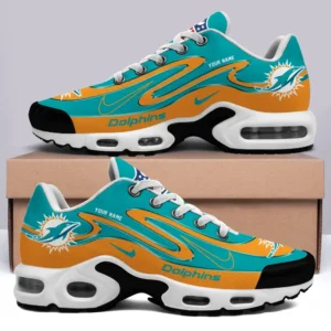Miami Dolphins Personalized Name Team Mix Colors V2 Air Max Shoes Air Cushion Sneakers