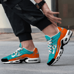 Miami Dolphins Personalized Name Team Mix Colors V4 Air Max Shoes Air Cushion Sneakers