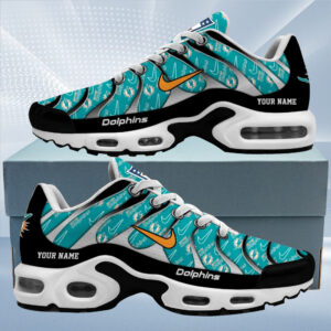 Miami Dolphins Personalized Name Team Mix Colors V5 Air Max Shoes Air Cushion Sneakers