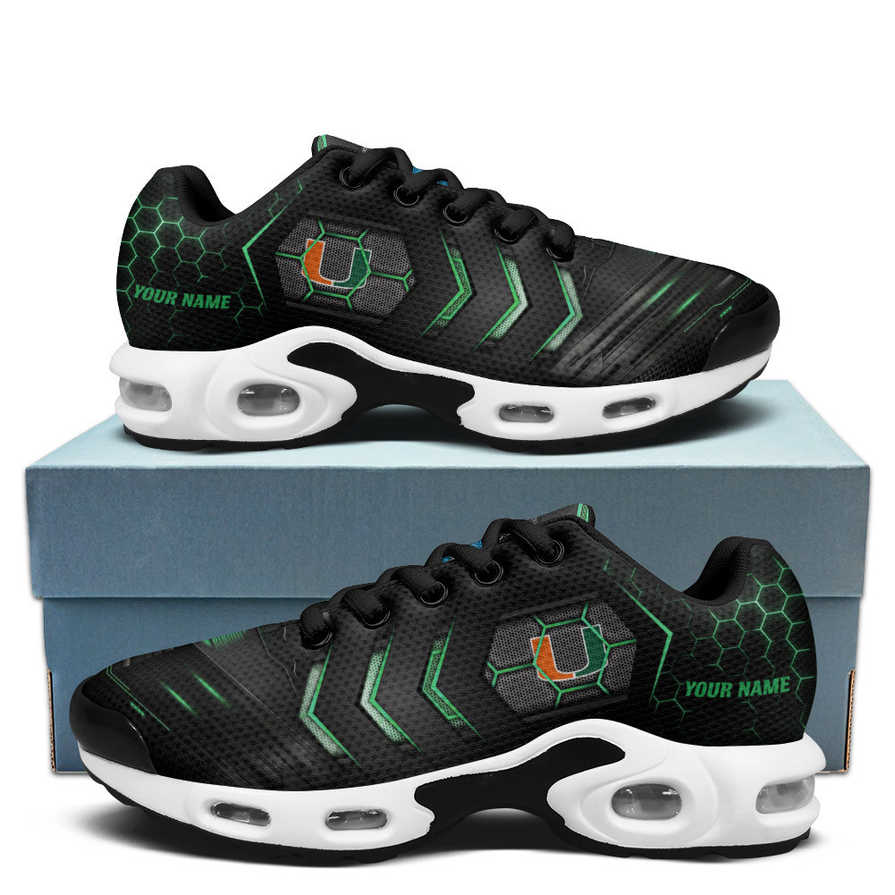 Miami (fl) Personalized Name Team Colors Arrow Line Beehive Pattern Shoes Air Cushion Sneakers 1 Miami (fl) Personalized Name Team Colors Arrow Line Beehive Pattern Shoes Air Cushion Sneakers