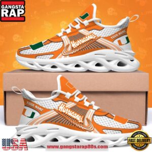 Miami Hurricanes Personalized Clunky Sneaker Max Soul Shoes