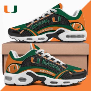 Miami Hurricanes Team Shoes 2025 Version Custom Name 889