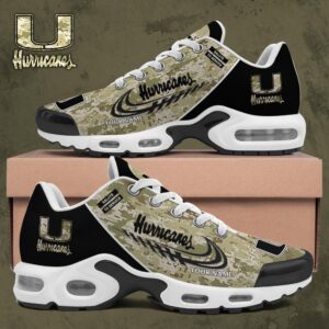 Miami Hurricanes Shoes 2025 Version Custom Name, Camouflage Shoes, Gifts For Football Lovers Ph636