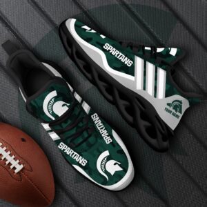 Michigan State Spartans Black Max Soul Shoes 2025 Versions Custom Name 466