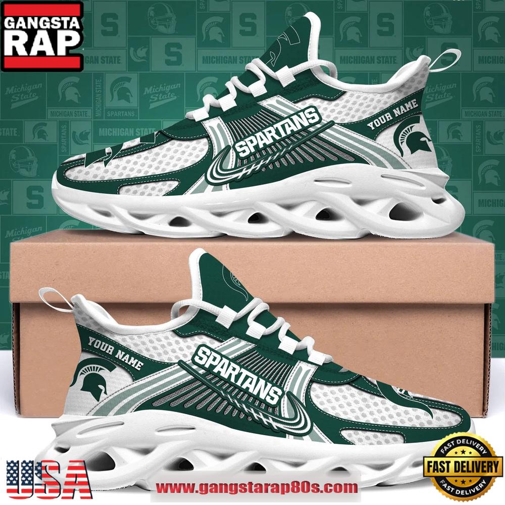 Michigan State Spartans Personalized Clunky Sneaker Max Soul Shoes 1 Michigan State Spartans Personalized Clunky Sneaker Max Soul Shoes