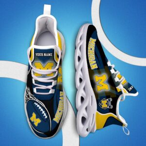 Michigan Wolverines White C Sneakers 2025 Version Personalized Your Name 090
