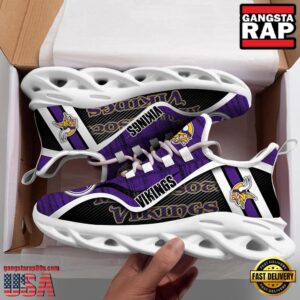 Minnesota Vikings National Football League Clunky Air Max Shoes Air Cushion Sneakers Gift For Fans