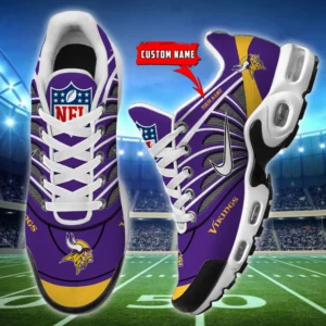 Minnesota Vikings Personalized Name Team Mix Colors Sport Team Air Max Shoes Air Cushion Sneakers 248zo-8790