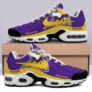 Minnesota Vikings Personalized Name Team Mix Colors V1 Air Max Shoes Air Cushion Sneakers
