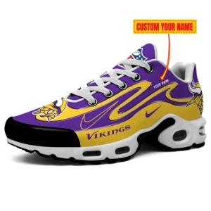 Minnesota Vikings Personalized Name Team Mix Colors V2 Air Max Shoes Air Cushion Sneakers