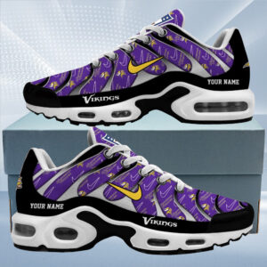 Minnesota Vikings Personalized Name Team Mix Colors V5 Air Max Shoes Air Cushion Sneakers