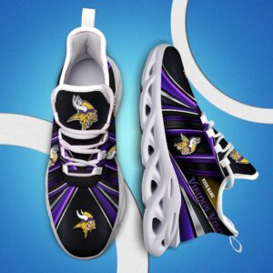 Minnesota Vikings White C Sneakers 2025 Version Personalized Your Name, Sport Team Sneakers, Sport Gifts Ph892