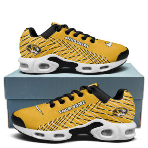 Missouri Personalized Name Team Colors Jagged Lines Air Max Shoes Air Cushion Sneakers
