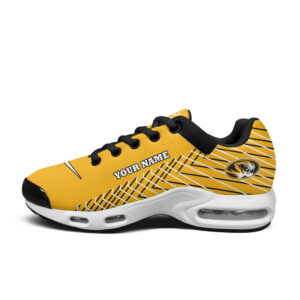 Missouri Tigers Personalized Name Team Colors Jagged Lines Air Max Shoes Air Cushion Sneakers