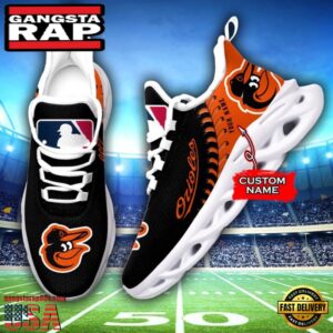 Major League Baseball Baltimore Orioles Unique Design Custom Name Air Max Shoes Air Cushion Sneakers