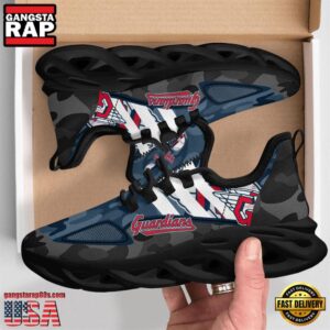 Major League Baseball Cleveland Guardians Military Camouflage M Soul Shoes Running Sneakers