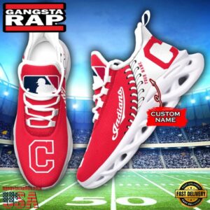 Major League Baseball Cleveland Indians Unique Design Custom Name Air Max Shoes Air Cushion Sneakers